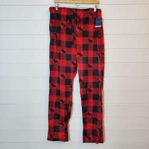 Preswick & Moore Pajama Pants Plaid Reindeer Pattern Red Size‎ XL